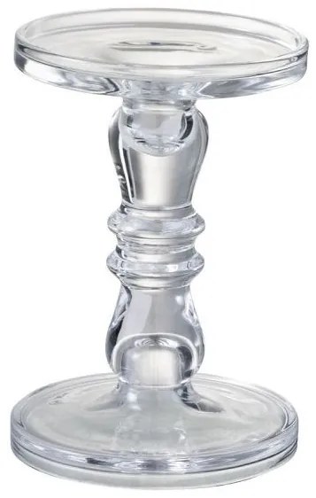 Sklenený transparentné svietnik Leti medium - Ø 13*19cm