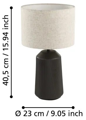 Eglo 900824 - Stolná lampa CAPALBIO 1xE27/40W/230V šedá