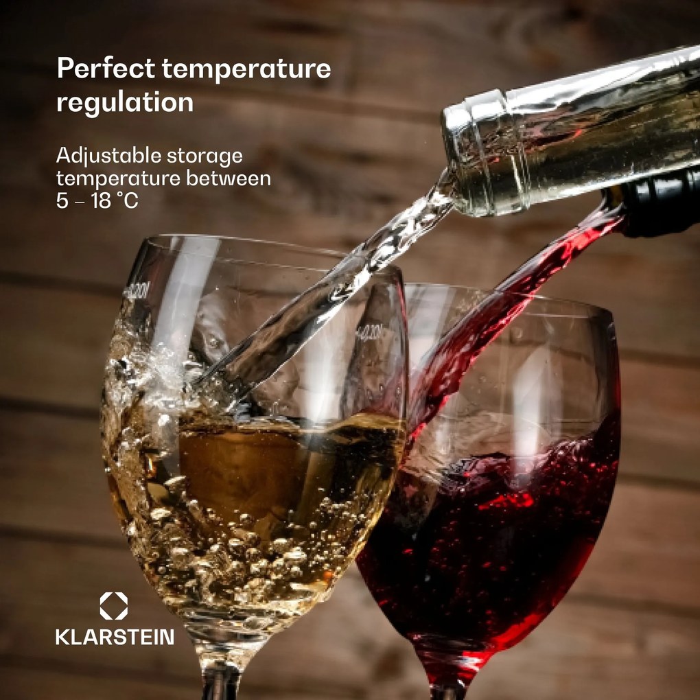Klarstein Shiraz Premium Smart 18, Chladnička na víno na 18 fliaš