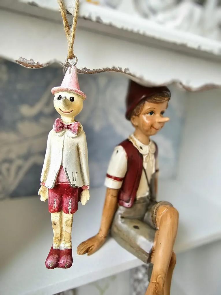 Závesná dekoratívne ozdoba Pinocchio - 3 * 3 * 11 cm
