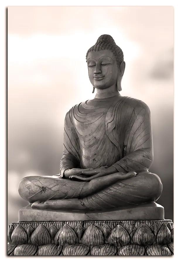 Obraz na plátne - Buddha a západ slnka - obdĺžnik 759FA (120x80 cm)