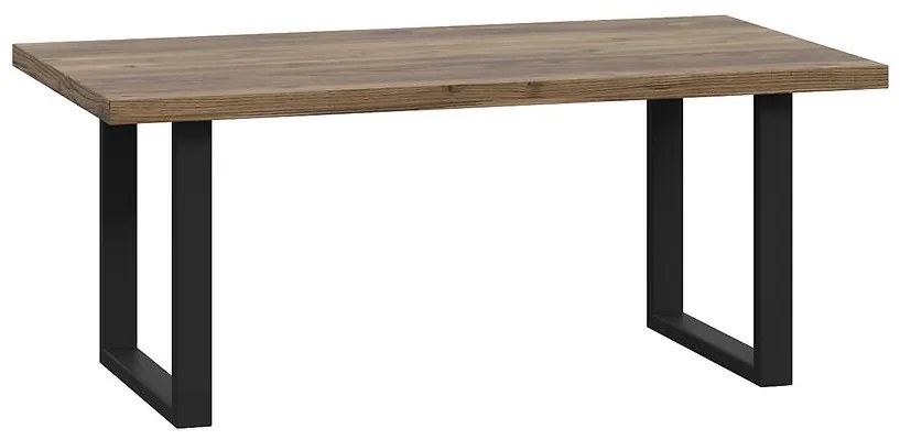 Konferenčný stolík Haruki Alpský Smrek/čierny/kov