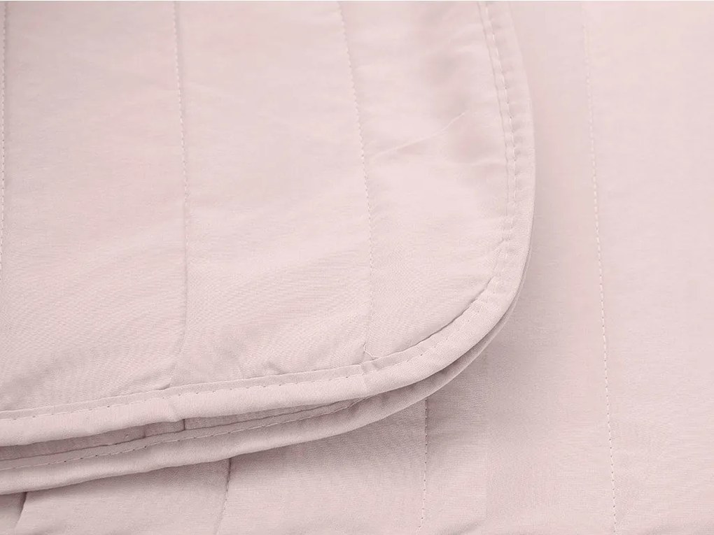 Letný paplón prešívaný 140x200 cm s poťahom na vankúš SUMMER 45x75 cm, púdrovo ružový