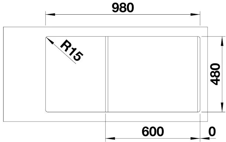 Blanco Legra 6 S, silgranitový drez 1000x500 mm, 1,5-komorový, kávová, 522212