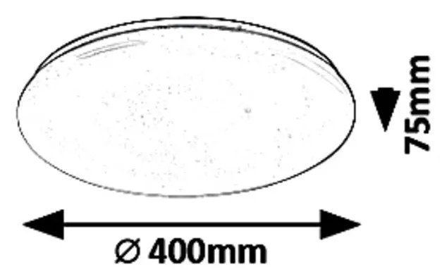 RABALUX LED stropné stmievateľné svietidlo DANNY, 36W, 3000K–6500K, lesklá biela, 40cm, guľaté