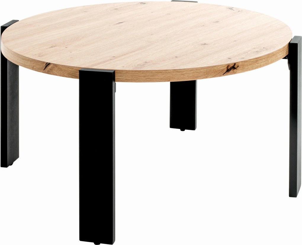 XXXLutz KONFERENČNÝ STOLÍK, farba duba, kov, kompozitné drevo, 75/75/42 cm - Stolíky do obývačky - 001931037124