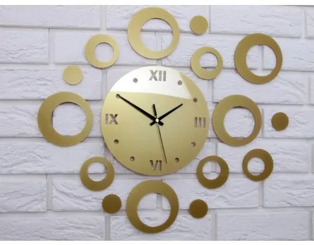 Sammer Krásne hodiny na stenu 55CM PREMIUM zlatá farba RingGold