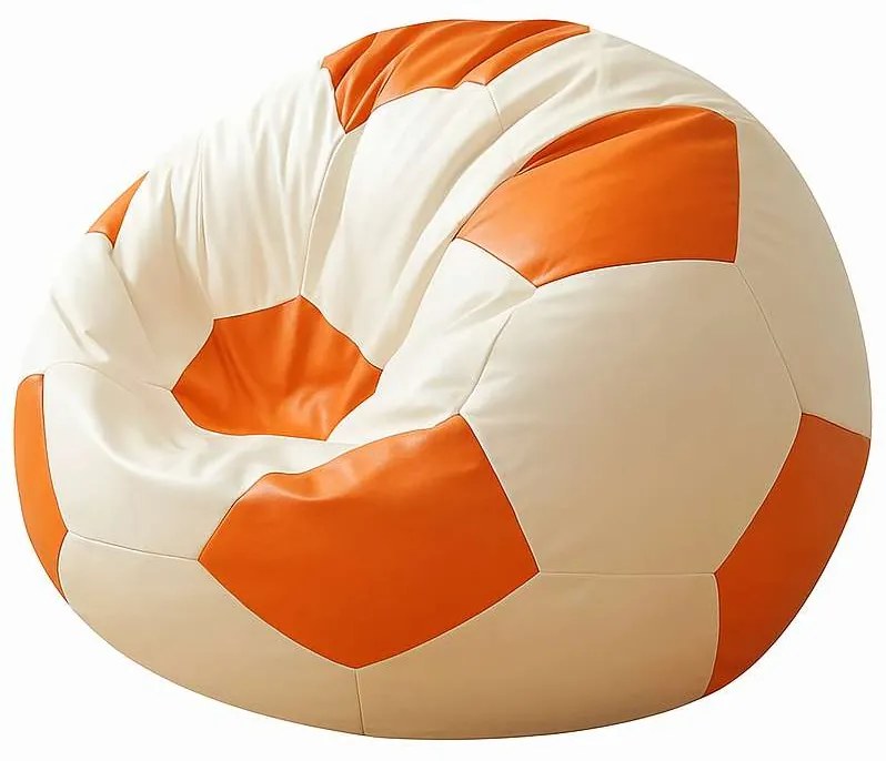 Sedaci vak Futbalos (oranžová + biela). Akcia -14%. Vlastná spoľahlivá doprava až k Vám domov. 1127397