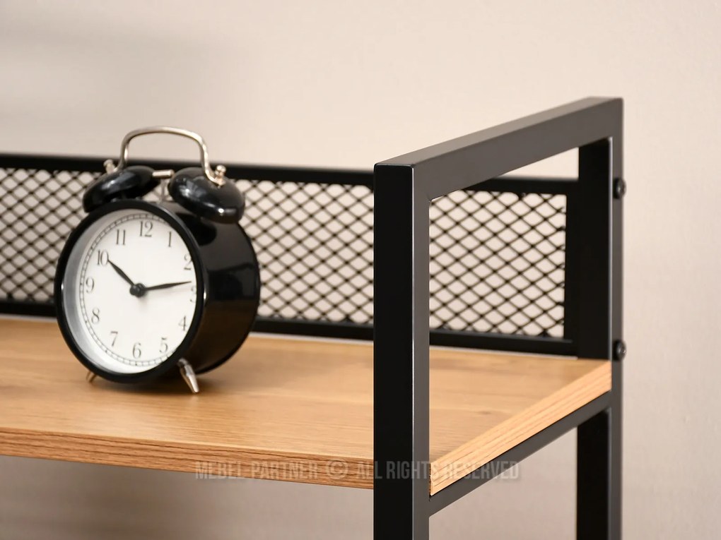 Regál Danube B (dub + čierna). Akcia -21%. Vlastná spoľahlivá doprava až k Vám domov. 1111336