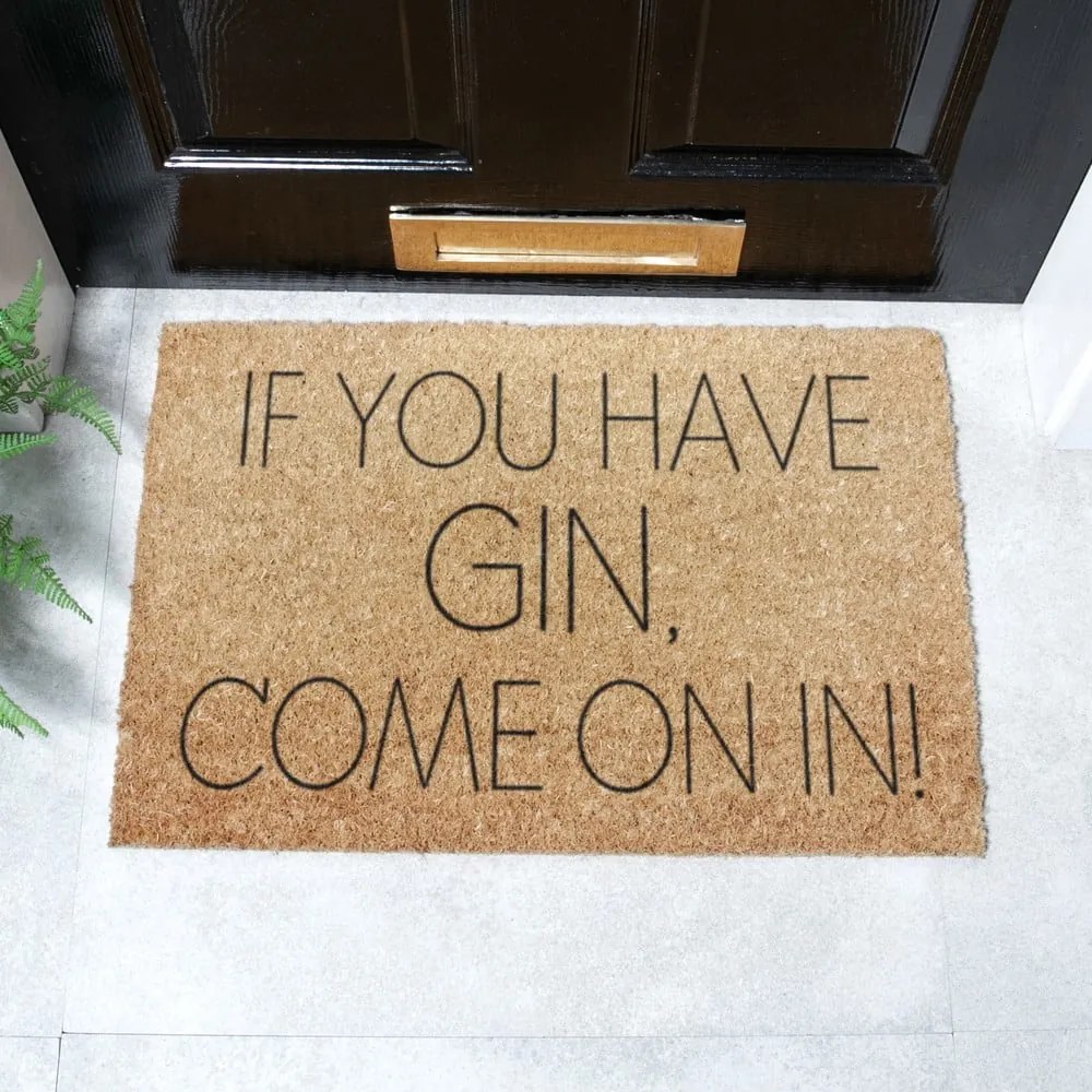 Rohožka z kokosového vlákna 40x60 cm If You Have Gin – Artsy Doormats