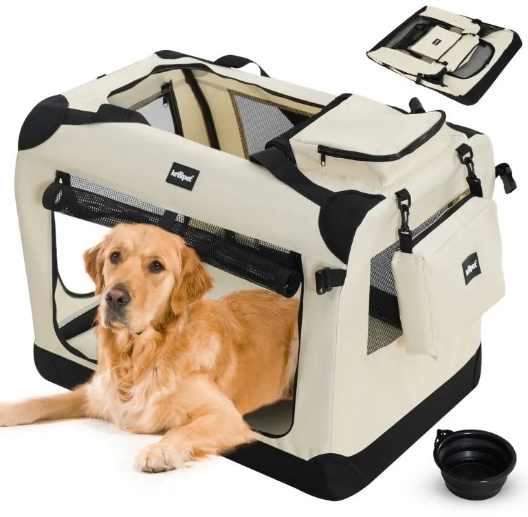 Leopet Transportný box pre psov XXXL, 102 x 69 x 69 cm, béž