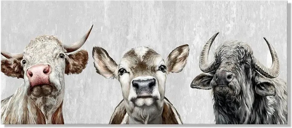 Obraz na plátne 1500x35x650 Kravy a býci