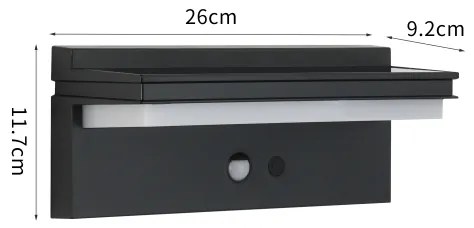 Brilagi LED solárne svietidlo SUN SENSE LED/10W/3,7V 4000mAh IP44 senz.