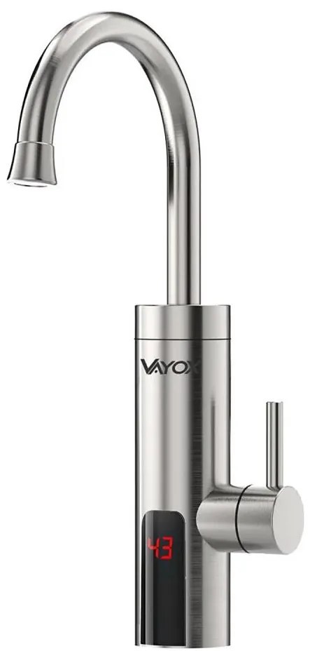 Prietokový ohrievač vody s LED displejom 3000W/230V IPX4 nerezová oceľ