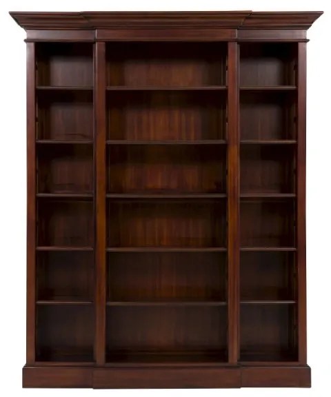 furniture-nabytek.cz - Masívna knižnica Cambridge I z mahagónu, lakovaná, hnedá – 168×34×210 cm