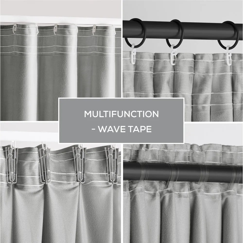 Sivý zamatový dimout záves 140x245 cm Pleat – Restilo