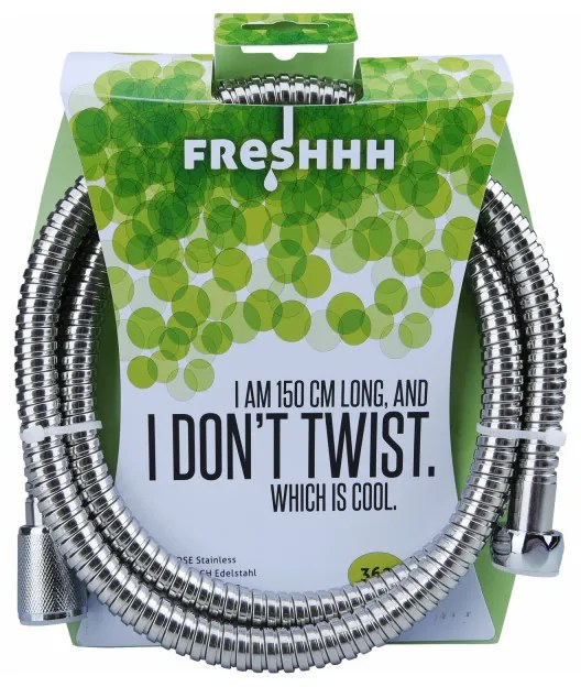 FRESHHH Hadica sprchová antikorová dvojzámková, 1,5m