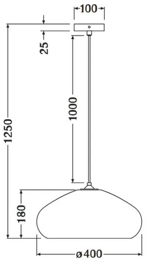 Ledvance - Luster na lanku DECOR CARDBOARD 1xE27/15W/230V pr. 40 cm