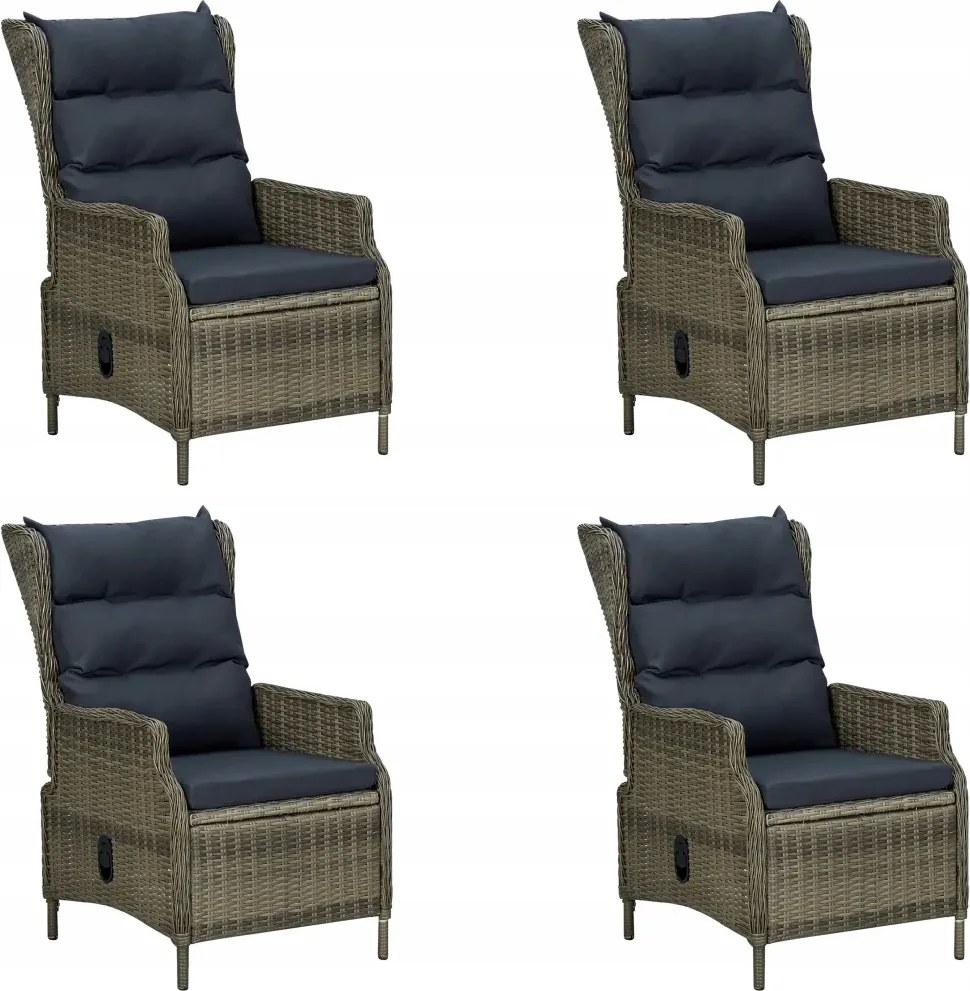 vidaXL 5-dielna sada záhradného nábytku, hnedá