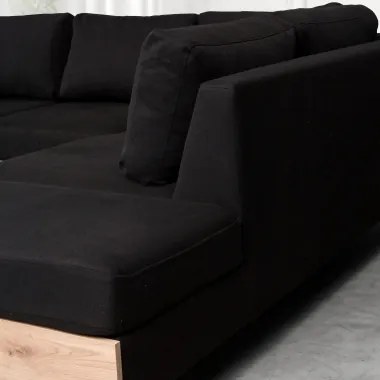 Moderná sedacia súprava Orbita, artisan / sivá Roh: Orientace rohu Levý roh