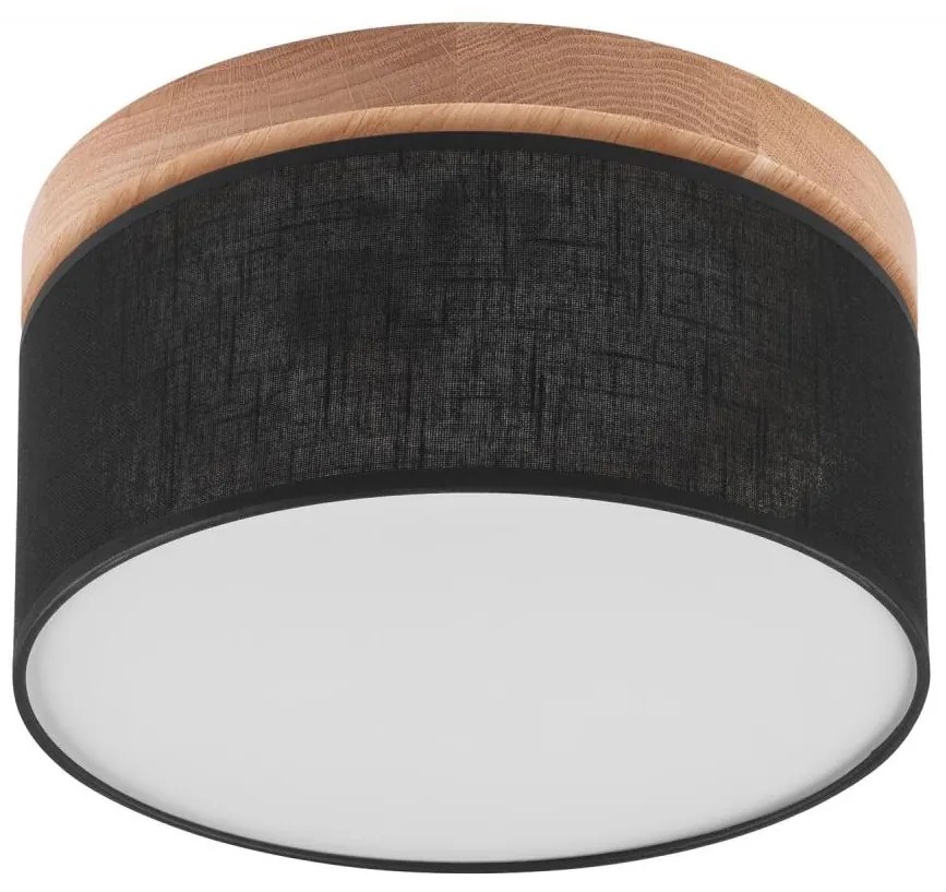 Brilagi - LED Stropné svietidlo BELLADONNA 1xE27/15W/230V pr. 30 cm čierna/dub BG0513