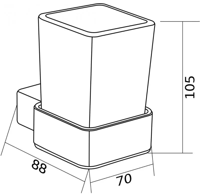 Mexen príslušenstvo, Pavo držiak na kefku, zlatá, 7030438-50