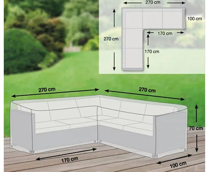 Ochranná plachta pre sedaciu súpravu L-Form XL (270x270x80 cm)