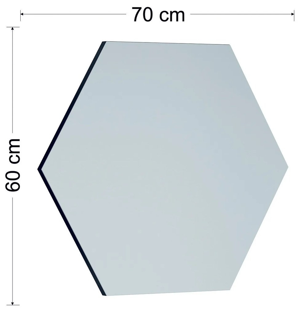 Dekoratívne nástenné zrkadlo Zeo 60x70 cm čierne