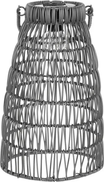 Set dvoch solárnych lampášov sivý PLA102 GREY (2 ks)
