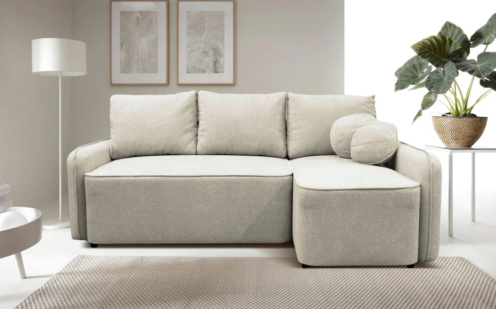 XXXLutz ROHOVÁ SEDAČKA, textil, krémová MID.YOU - Sedačky - 001574006704