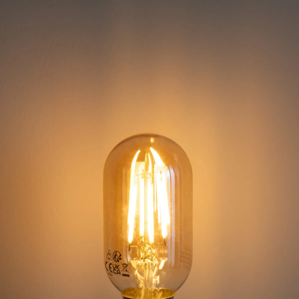 Sada 5 stmievateľných LED žiaroviek E27 T45, zlaté, 4W 300 lm 2200K