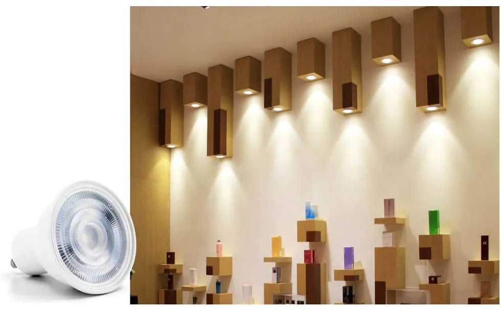 BERGE LED žiarovka - GU10 - 5W - 38 stupňov - teplá biela