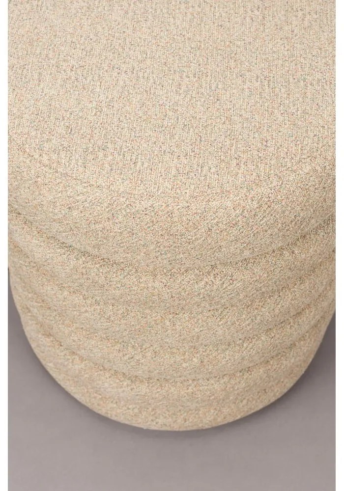 Béžový taburet z textílie buklé Fern – Dutchbone