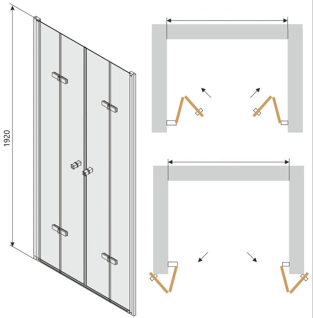 Sprchové dvere MAXMAX LIMA DUO 160 cm