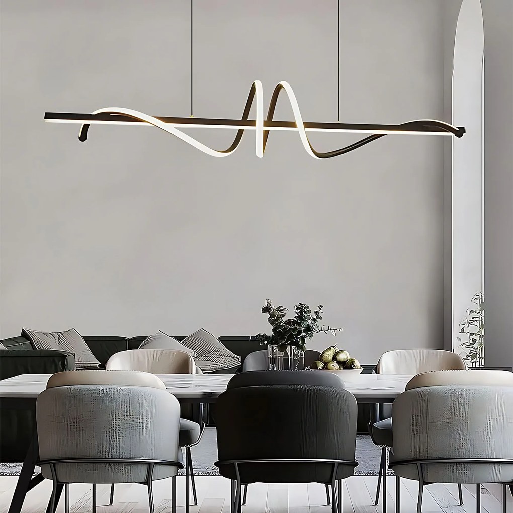 Toolight Toolight, LED stropné svietidlo 120cm, 50W, 3000K, LHJ023-CP, čierna matná, OSW-50011