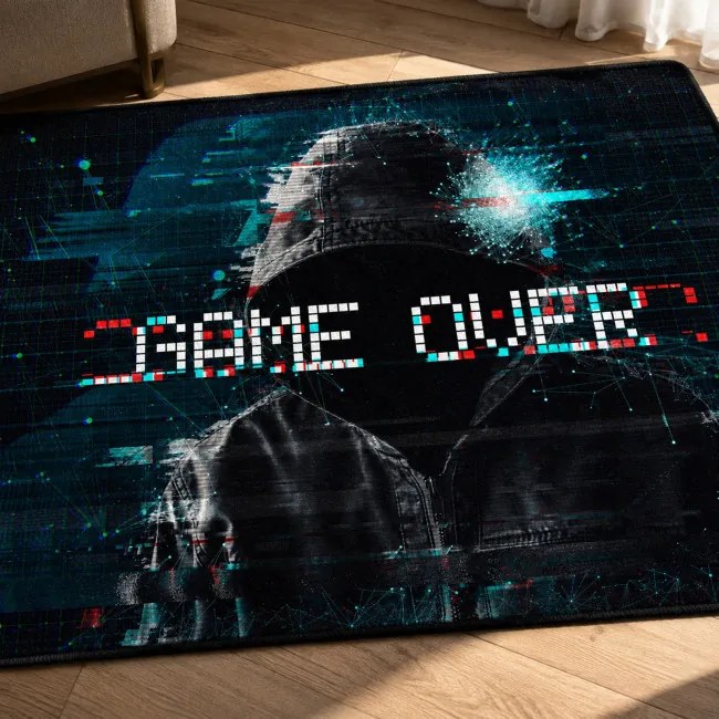 Protišmykový herný koberec Game Over