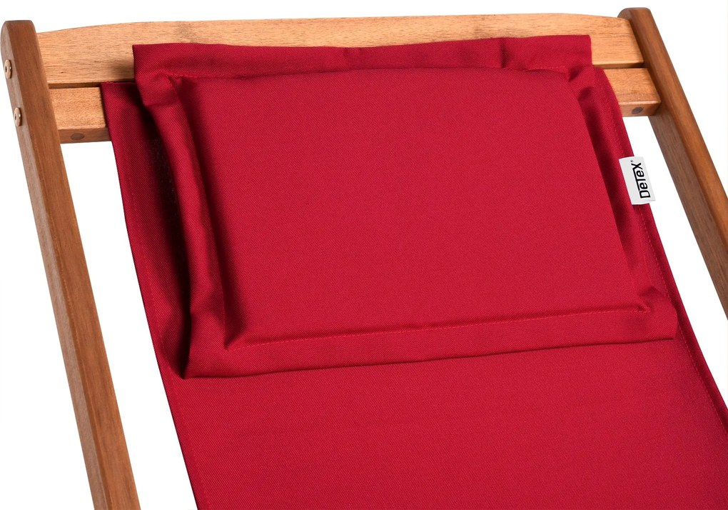 Záhradné lehátko SIENA, 65x87x102cm, červená Casaria