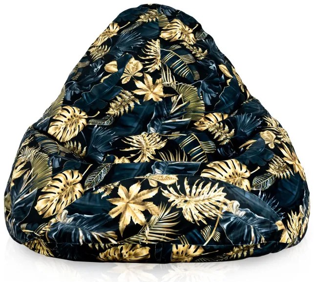 Sedací vak DROP XXL zlaté lístie