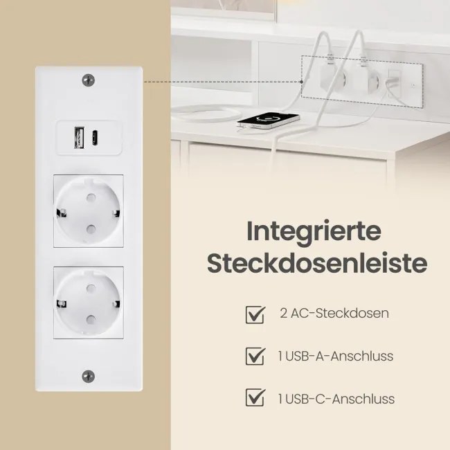 Toaletný stolík s LED zrkadlom RDT241WB01