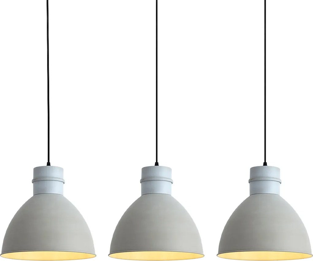 Sada 3 rustikálnych závesných svietidiel sivá - Dory