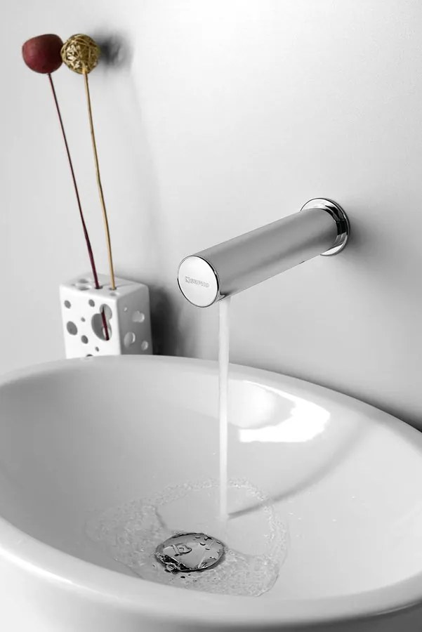 Aqualine Aqualine, Senzorová stojanková batéria 6V DC (4xAA), brúsená oceľ, PS608