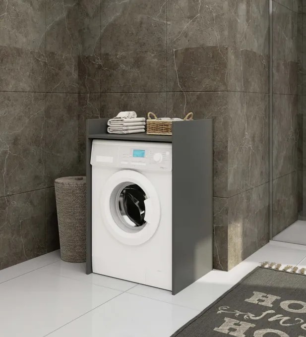 Kúpeľňová skrinka na práčku FIN grafitová / sivá