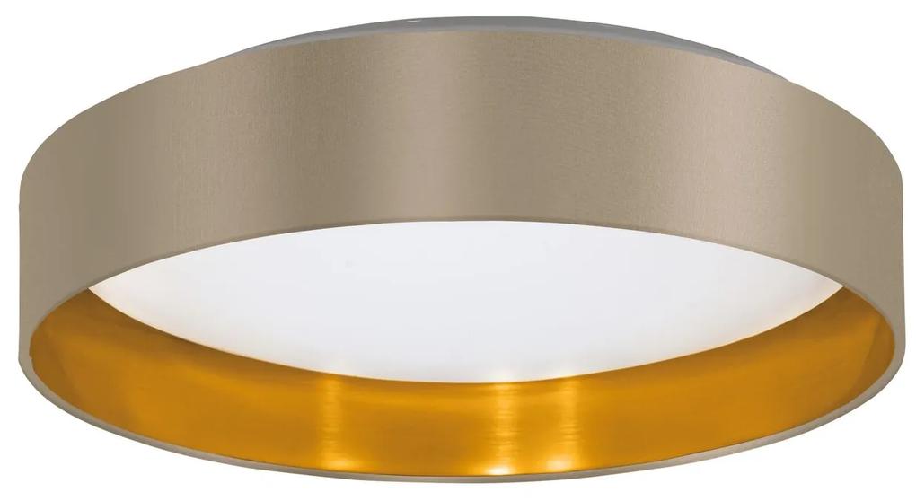 EGLO LED stropné svietidlo MASERLO 2, 24 W, teplá biela, 38 cm, okrúhle, zlatosivé