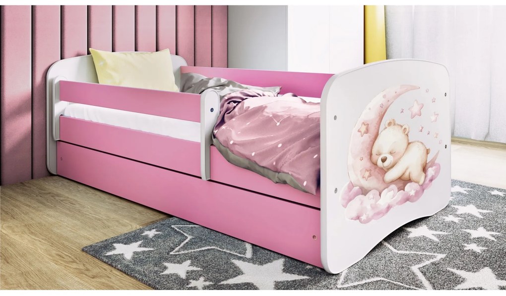 Dětská postel Babydreams medvídek růžová