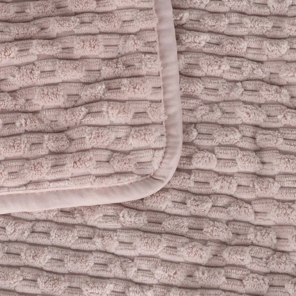 Ružový prešívaný pléd 180x260 cm – Ixia