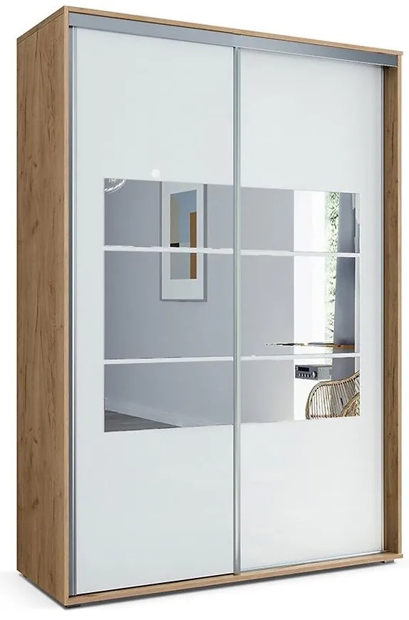 Skriňa Emilia A2 150 Craft Zlatá /Biely