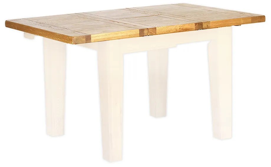 Biely rozkladací stôl z masívu pre 2 až 4 osoby, 100-140×90×79 cm
