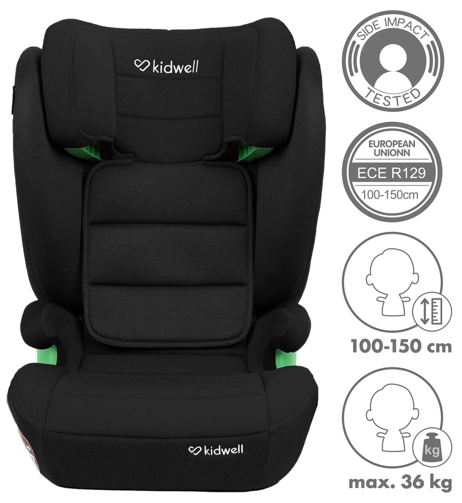 Detská autosedačka Kidwell WESTON Black