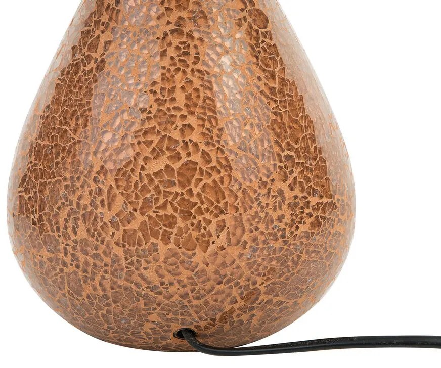 Stolná lampa čierno-medená 47 cm ABRAMS Beliani