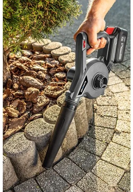 Graphite Akumulátorový fukár a vysávač GRAPHITE 58GE118 Energy+ kompletná sada vrátane batérie a adaptéra